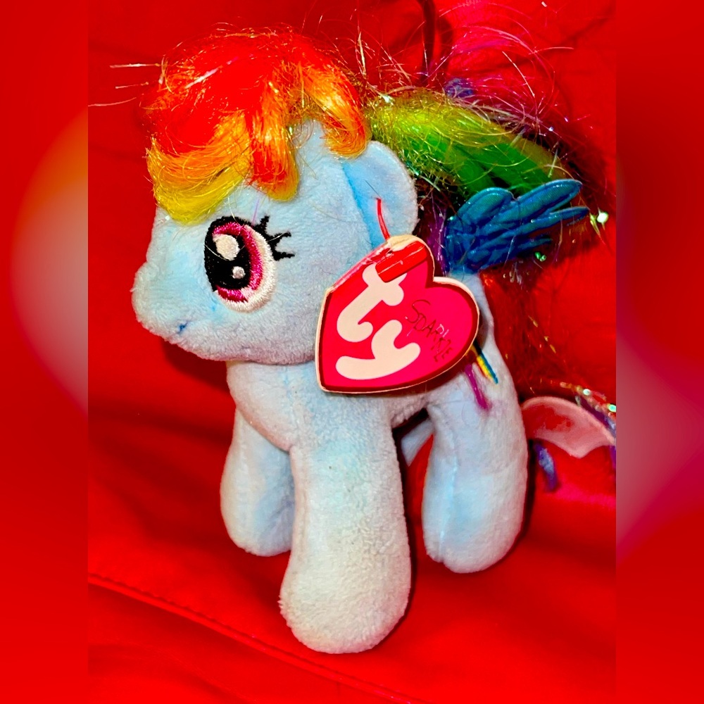 Ty Beanie Babies My Little Pony Sparkle the Unicorn. Has Swing Tags.